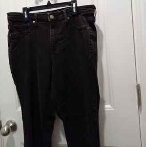 Mossimo Jean Size 10 High Rise Jegging Power Stretch Black Denim Blue Jeans